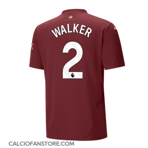 Maglia Calcio Manchester City Kyle Walker #2 Terza Divisa 2024-25 Manica Corta